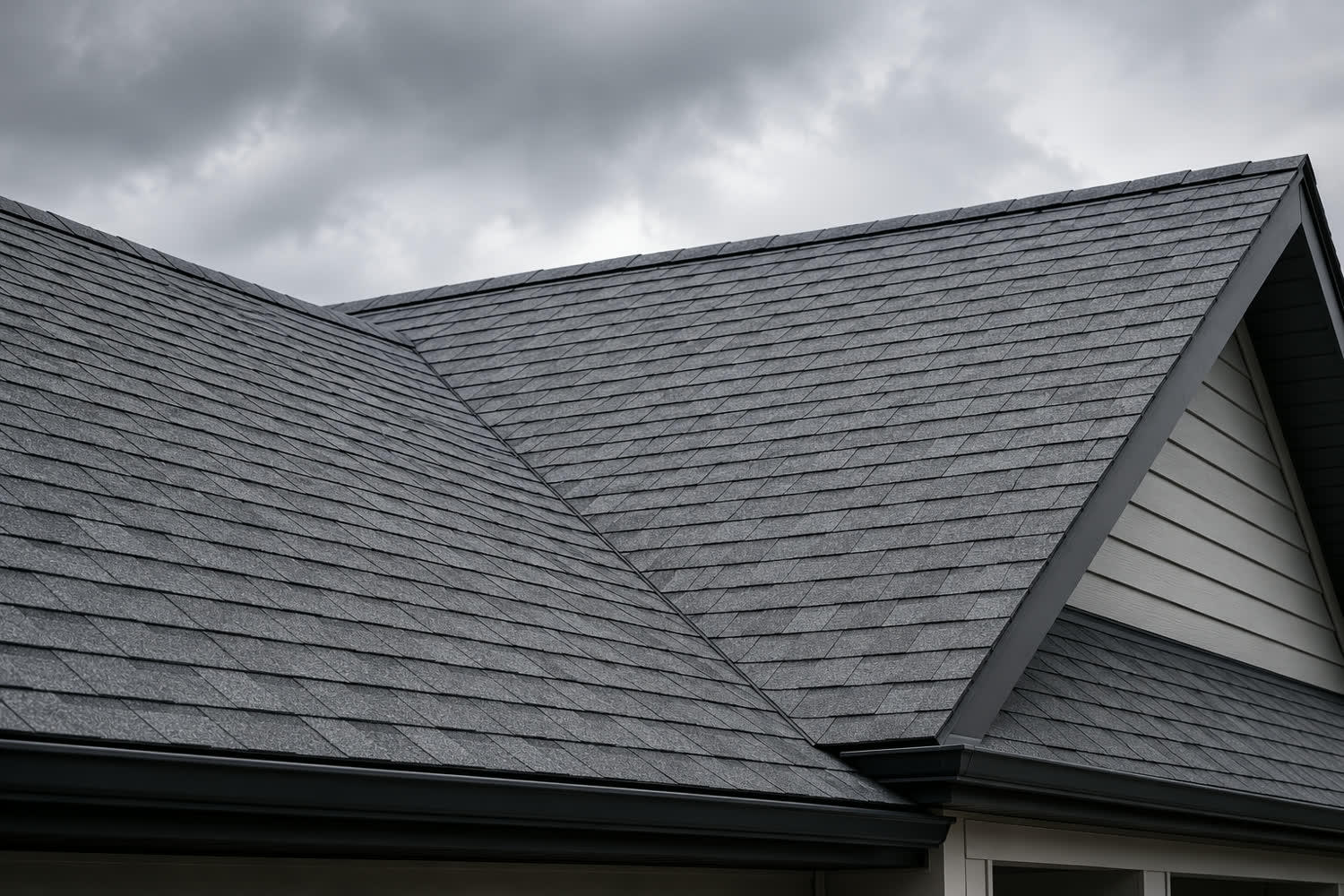 Premium architectural shingle roof installed by Avilas Construction